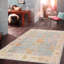 Oushak Hand Knotted Wool Oriental Area Rug in Blue/Ivory/Pink