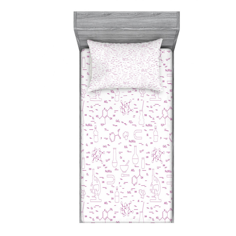 Microfiber Sheet Set, Twin Sheet Set with Fitted Sheet