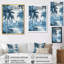Palmiers bleus rétro, impression sur toile, palmiers, ombres-250627771-250627768