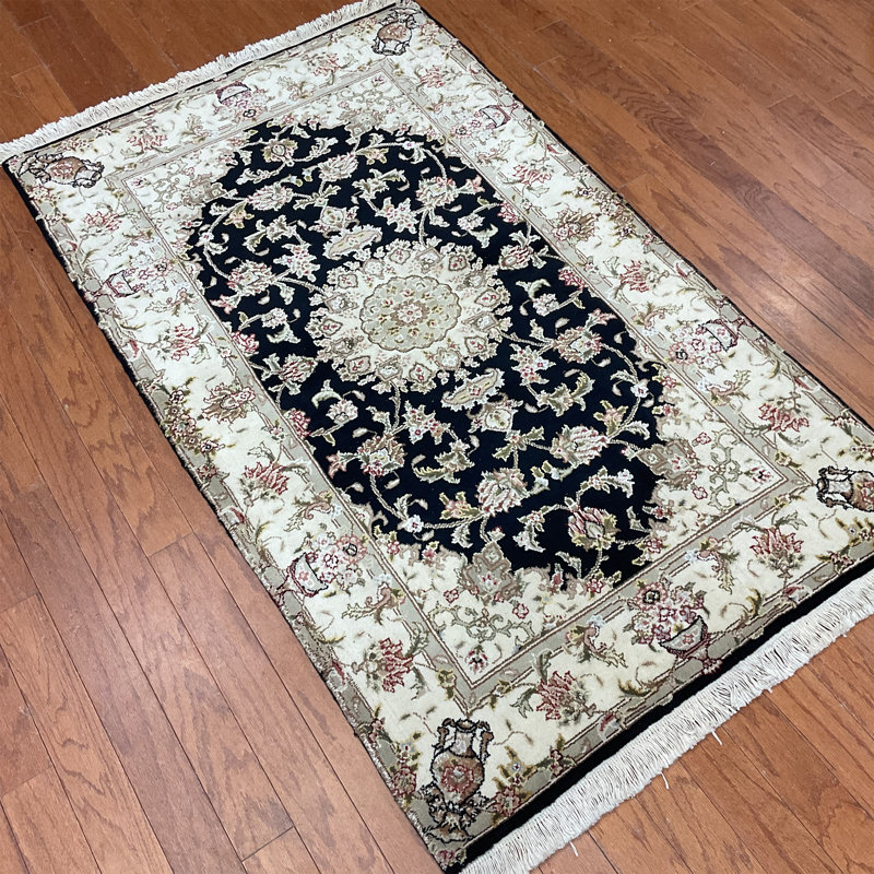  Handmade Sino Tabriz Wool Rug