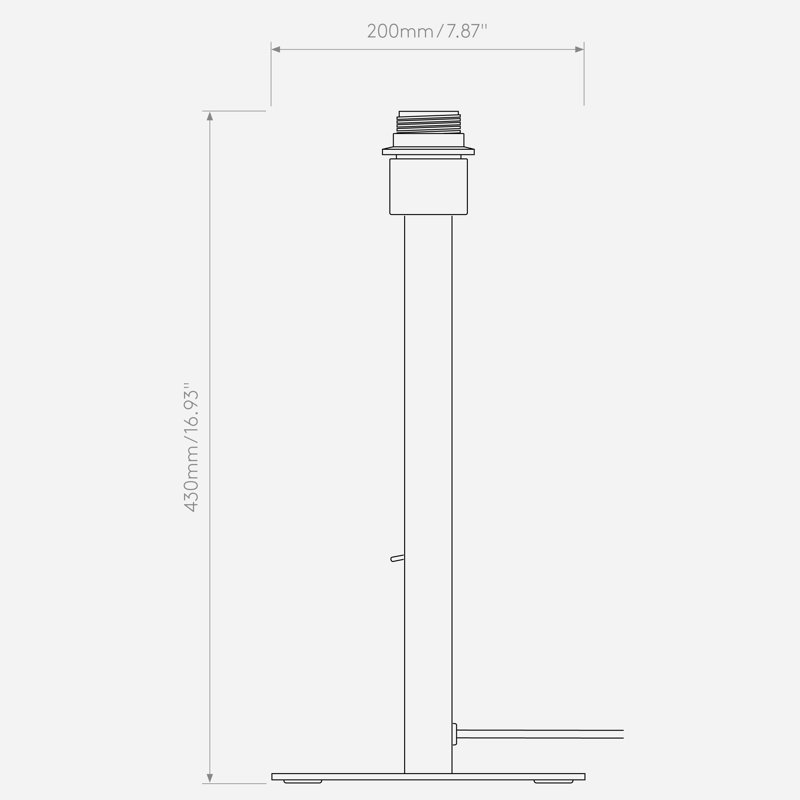 Beaumont Standard Lamp, Black, Polycotton