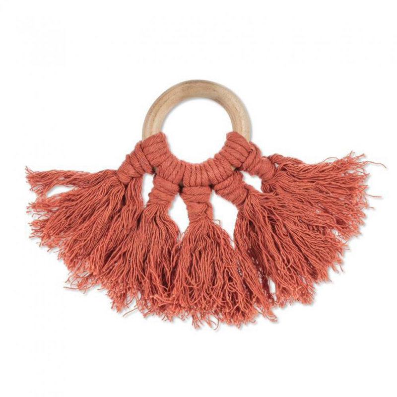 Coton / bois, Rouille/naturel