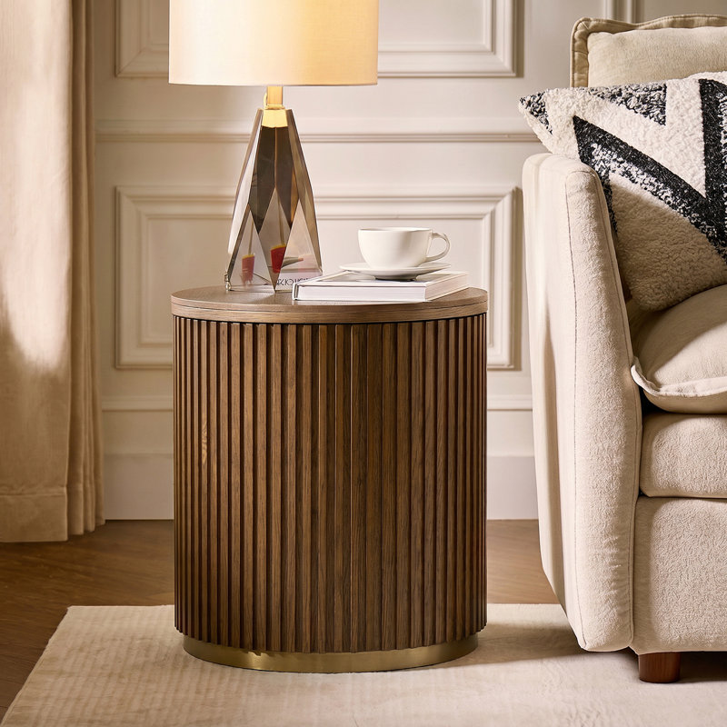 Table de bout cannelée Henderson, Mocha
