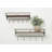 VIP Metal 24.21 in. Brown Wall Rack with Shelf and Hooks