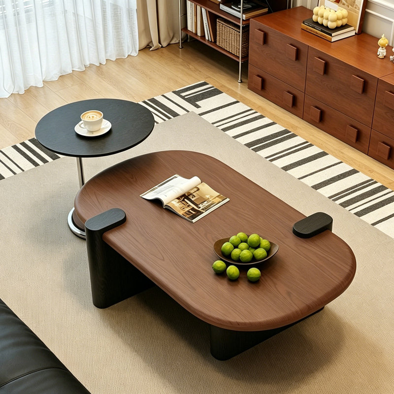 Table basse moderne de style médiéval, 13.8" H x 51.2" W x 27.6" D