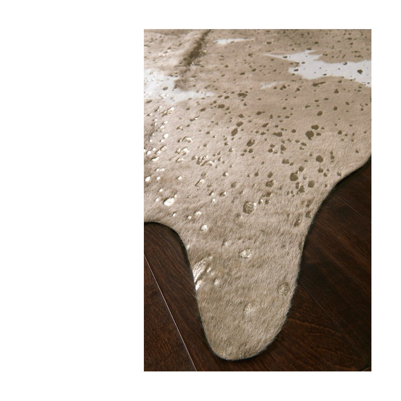 Duran Performance Cowhide Indoor Rug, Rectangle 3'10" X 5'
