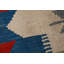 Tapis de couloir oriental géométrique en laine Kilim 3 x 13