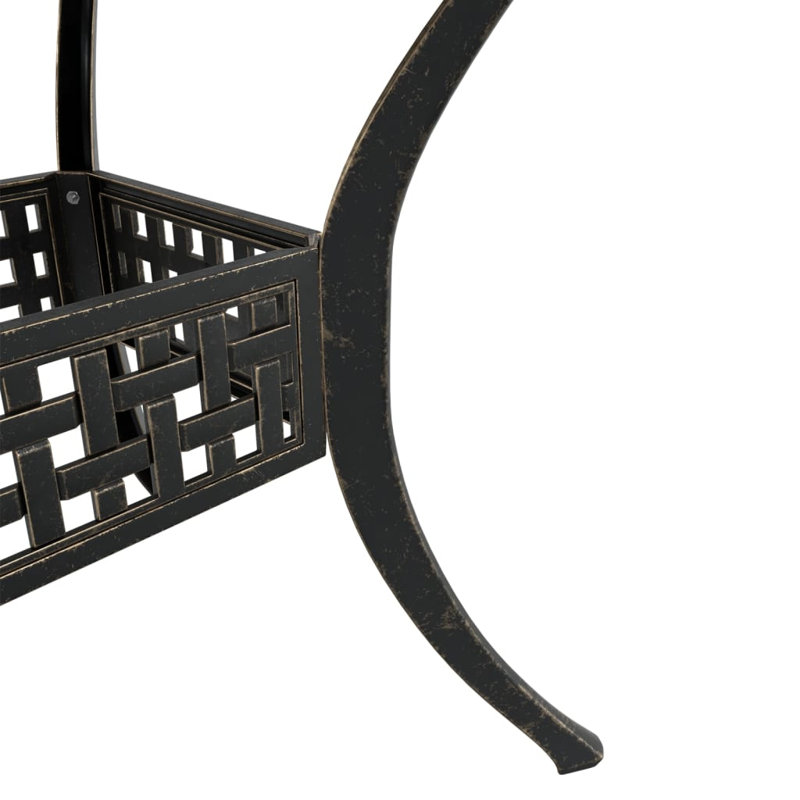 5 Piece Garden Dining Set Cast Aluminium, Bronze