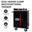 Chariot multi-outils, 20,63 * 12,99 * 25,16 pouces - Chariot noir et rouge avec un poids net de 36,39 lb