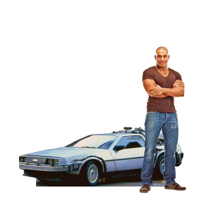 32 x 89 Inch DeLorean Cardboard Cutout from Back to the Future