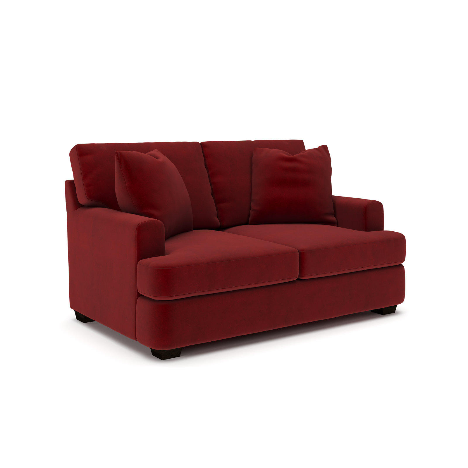 Emilio 65'' Upholstered Loveseat, Bella Ruby Performance Velvet