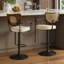 Tabouret de bar pivotant moderne avec siège rembourré et large assise de 17,7 po Kissena-131641161