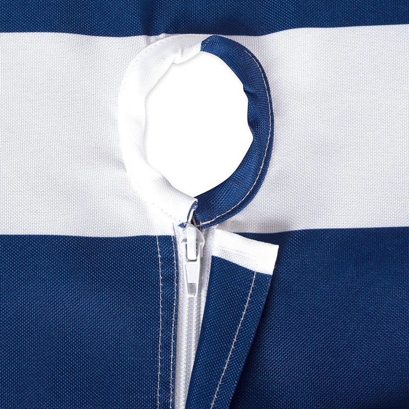 Risa Striped Polyester Round Tablecloth, 52" L x 52" W, Nautical Blue