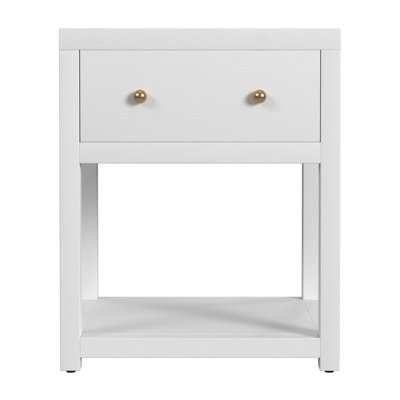 Celine 21" 1-Drawer Nightstand, Textured White