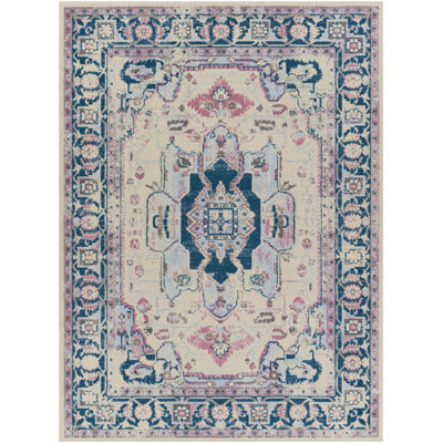 Tapis bleu / beige Amilla