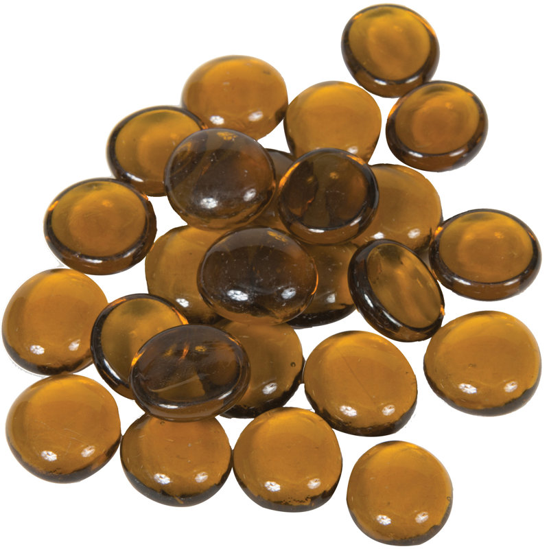 10 lb Verre feu Dagan, Ambre irisé