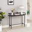 Table de console d'entrée moderne avec prises électriques et ports USB, table de canapé étroite avec structure en métal et plateau en bois d'ingénierie-1308289113-1308289114