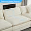 Canapé modulaire 112,6 po avec repose-pieds modulaire extra profond - tissu de chenille moelleux, coussins amovibles en mousse haute résilience (l 56,3 po x H 33,1 po, 4 couleurs)-1980656563