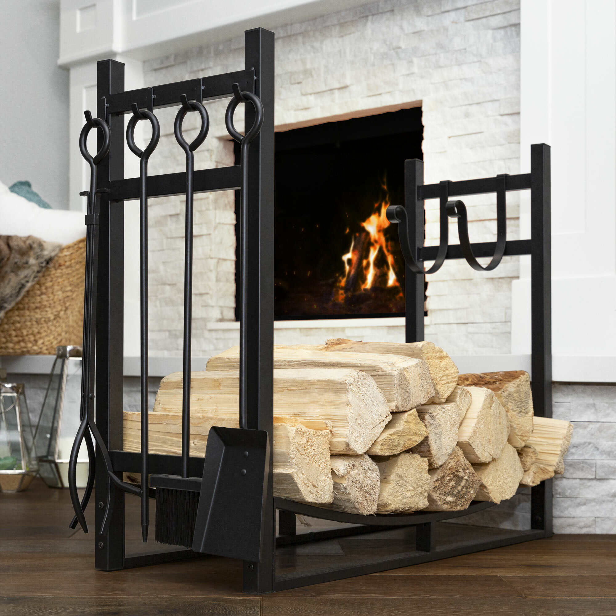 Winston Porter Abhilash Firewood Log Rack & Reviews | Wayfair