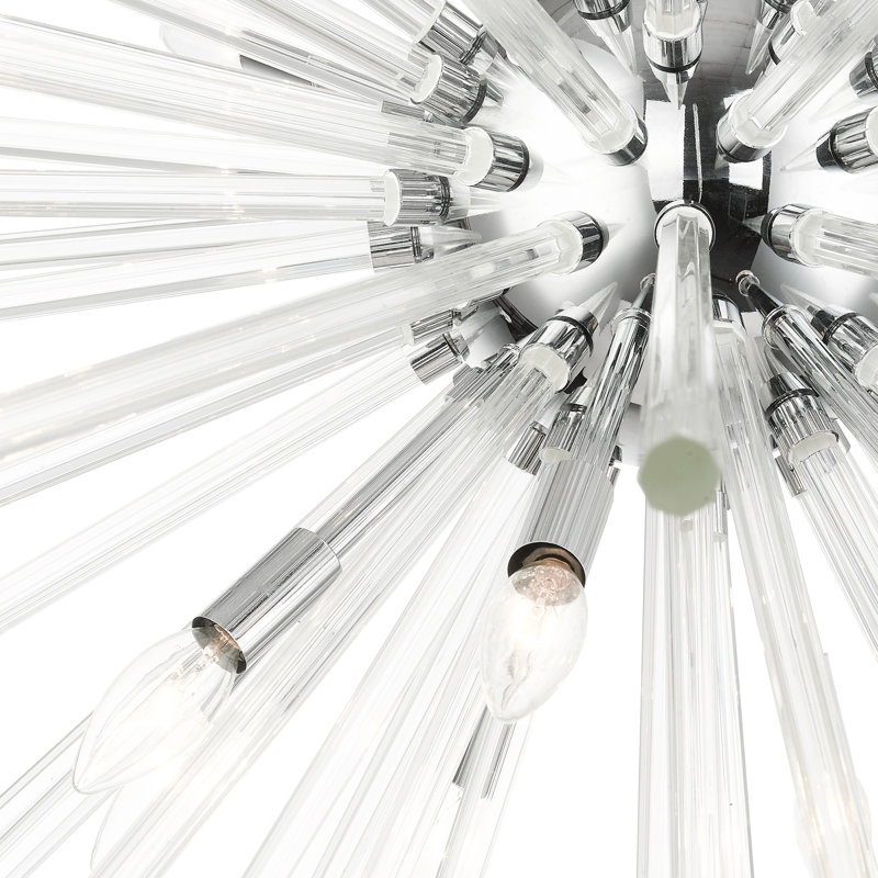 Kahmora Dimmable Sphere Chandelier, Polished Chrome, 12