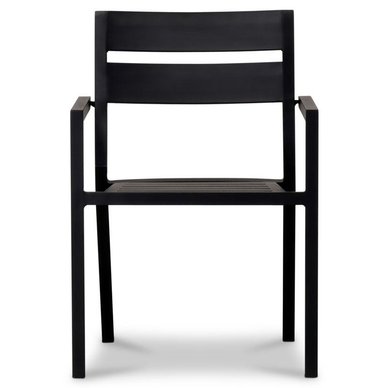 Pacifica Outdoor Dining Armchair, Black