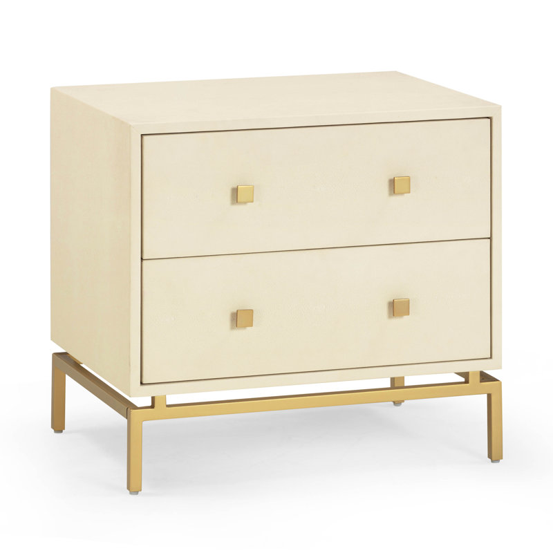 Table de chevet crème Shagreen Pesce