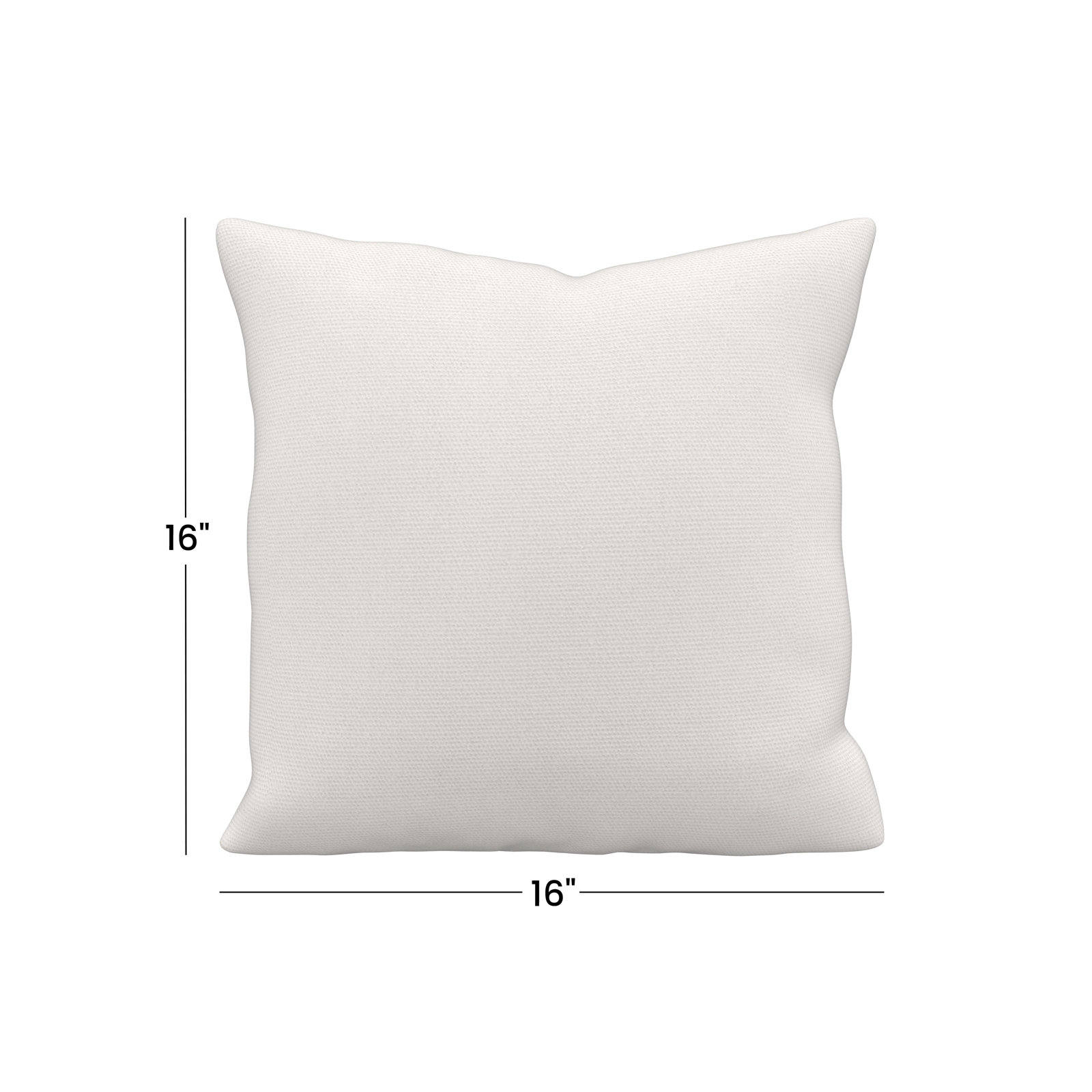 Sunbrella® Throw Pillow, Square 16", Canvas Natural Sunbrella® Canvas