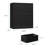 Modern Nightstand, 22.8" Wide Wood End Table With Fabric Drawers, Small Side Table For Bedroom, Black-67193601