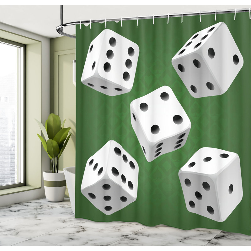 Shower Curtain with Hooks Included, 84"H x 69"W