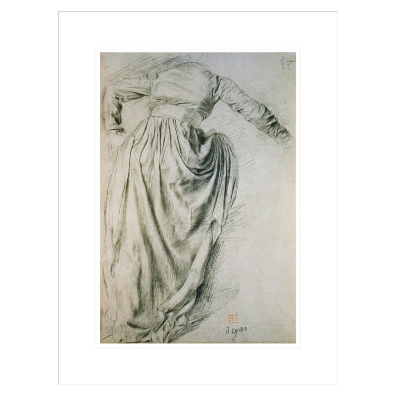 Étude d'une femme drapée par Edgar Degas, H 21,75 po x l 16,51 po