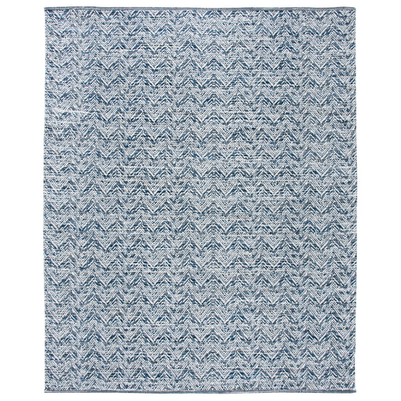 Cobb Kilim Hand Woven Wool Chevron Rug, Rectangle 4' x 6'