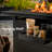 Laurean 25" H x 43" W Propane Fire Table Outdoor Fire Pit with Lid