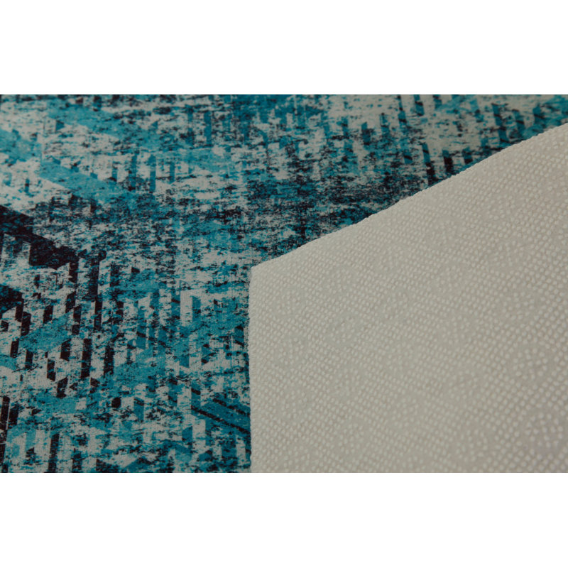 Premium Hall Carpet, 3.3 x 6.6 Feet, 100% Polyester, 0.3 in Pile Height | Antibacterial, Non-Slip Underside, Machine Washable | Elegant 3D Digital Print Design, Perfect for Entryways & Living Rooms