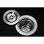 Évier de cuisine en quartz noir 13,42 po x 17,32 po - Finition thermique légèrement inclinée pour le drainage