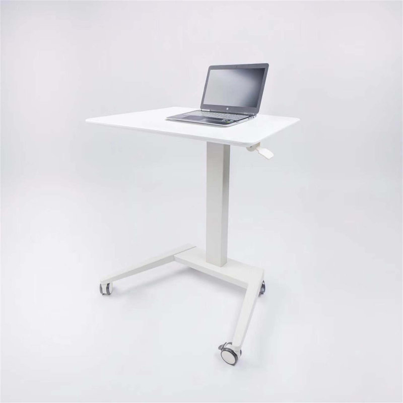 Bureau compact Tech avec réglage manuel de la hauteur, parfait pour les petits espaces et les postes de travail flexibles