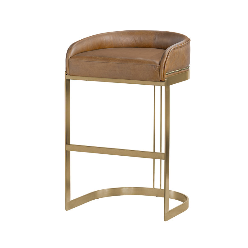 Hollyfield 29" Bar Stool, Bar Stool (29.75" Seat Height), Brown