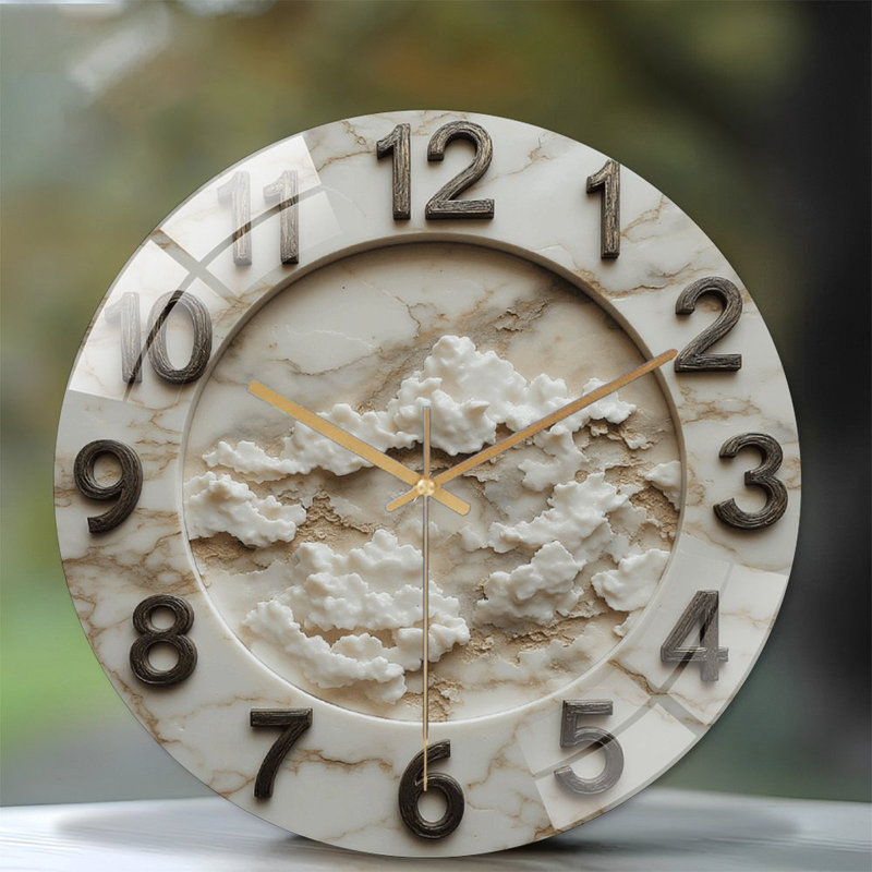 Horloge murale en marbre Elegant