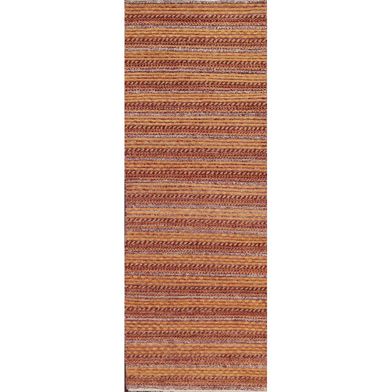 Striped Gabbeh  Oriental Runner Rug 3x8