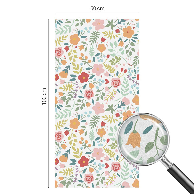 Imitation Stained Glass Film For Windows, Privacy Decoration – 50×100 Cm