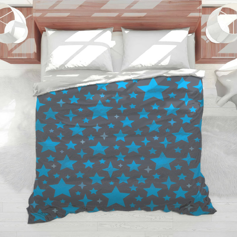 Blue Star Pattern Comforter, Twin Extra Long
