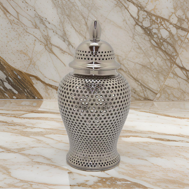 Pot en céramique Charito, H 24,5 po x l 12,25 po x P 12,25 po, Jaune