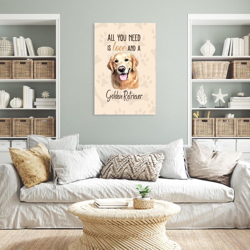 «Anassa Golden Retriever», impression sur toile, H 36 po x l 24 po x P 1,25 po