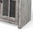 Gery TV Media Console w Log Fireplace Insert Option, 76 Inch, 2 Cabinets, Gray -118123963