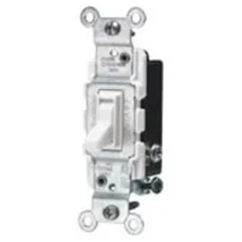 Leviton 15 Amp Three Pole Toggle AC Quiet Switch Watthite 6 Pack