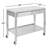 48'' Wide Stainless Steel Kitchen Rolling Cart Island with Solid Wood Top-901285185