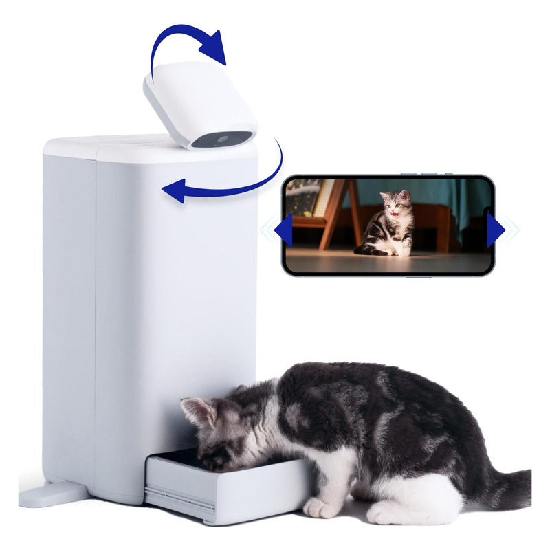 Distributeur Automatique De Nourriture Pour Chat/chien – Couvercle Ouvrant Par Capteur Infrarouge – Programmable