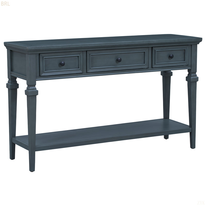 Conine 50'' Console Table, Navy Blue