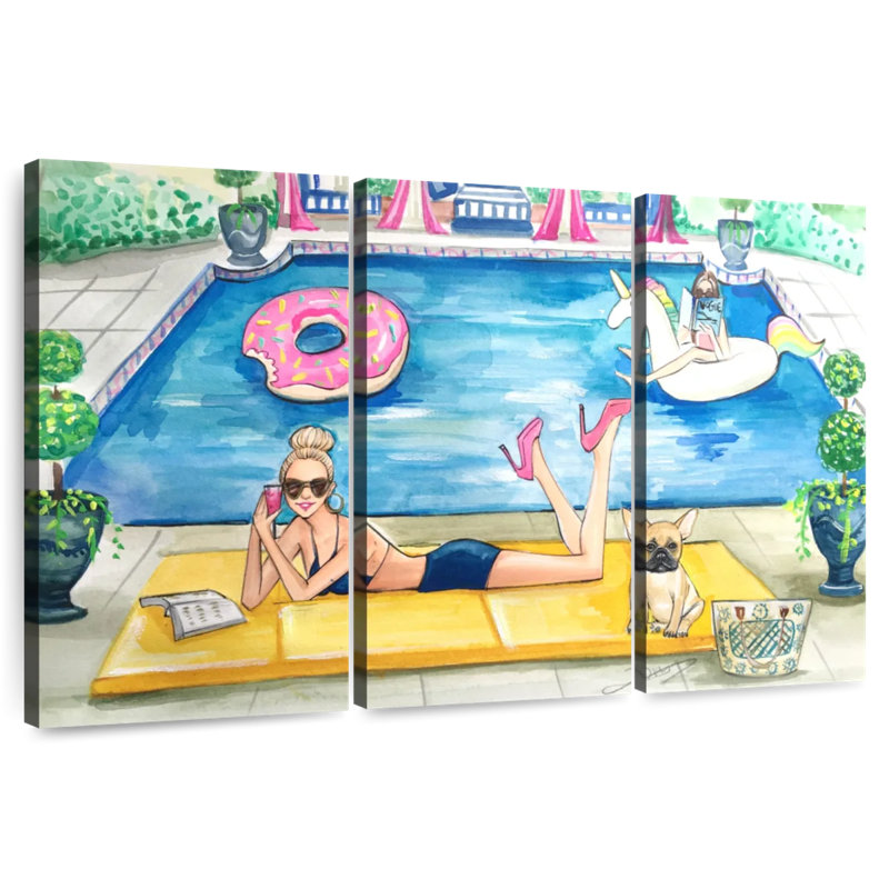 Gillard Summer Pool Party, 20" H x 33" W
