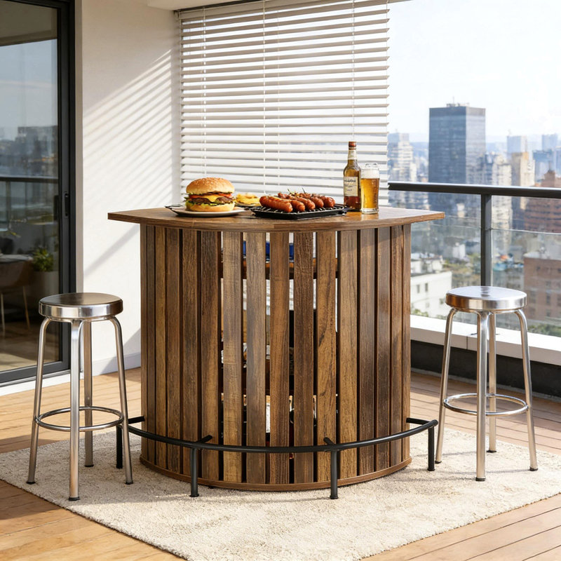 Bar Table,Arc-Shaped Bar Cabinet,Coffee Table