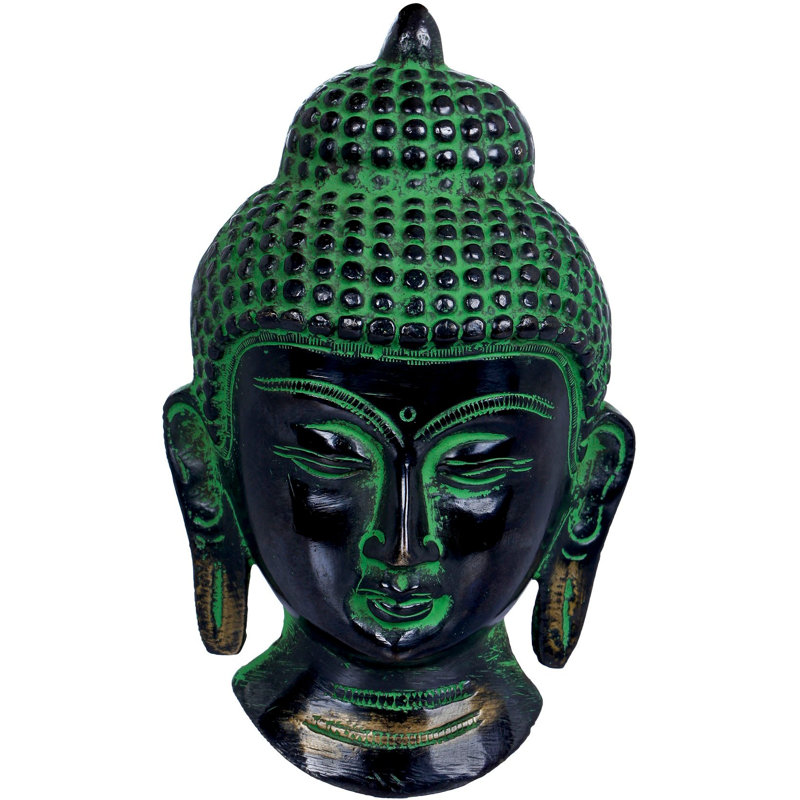 Décoration murale Bouddha, Noir / Vert
